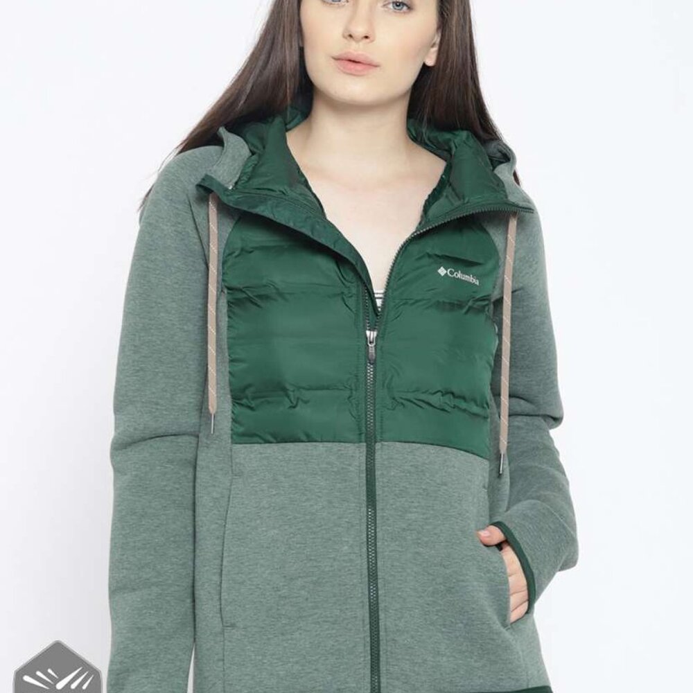 Columbia Women's Green Northern Comfort Hybrid Trail Winter Jacket Size XS